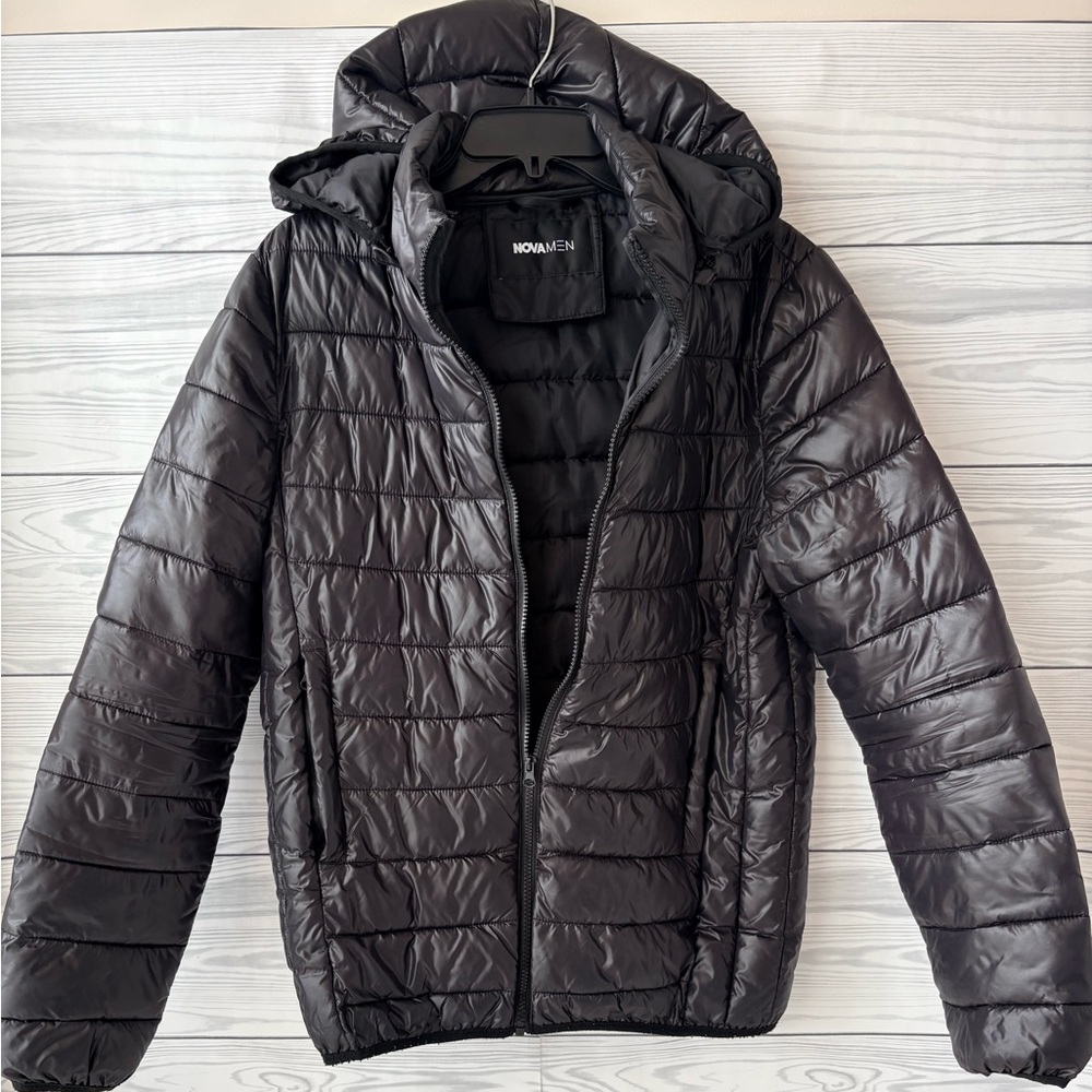 Fashion Nova Men Black Puffer Jacket - Picture 3 of 7